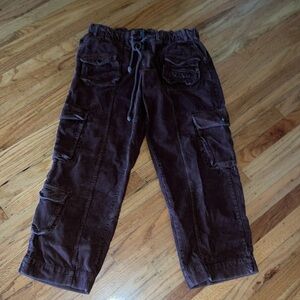 Free People Corduroy, Cargo Pants Cropped